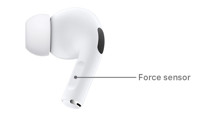 force sensor on AirPods Pro