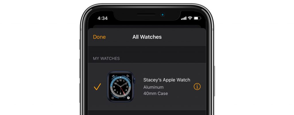 watch info in all watches