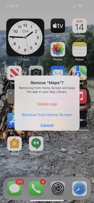 Delete Apple Maps 