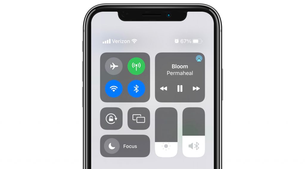 focus in control center