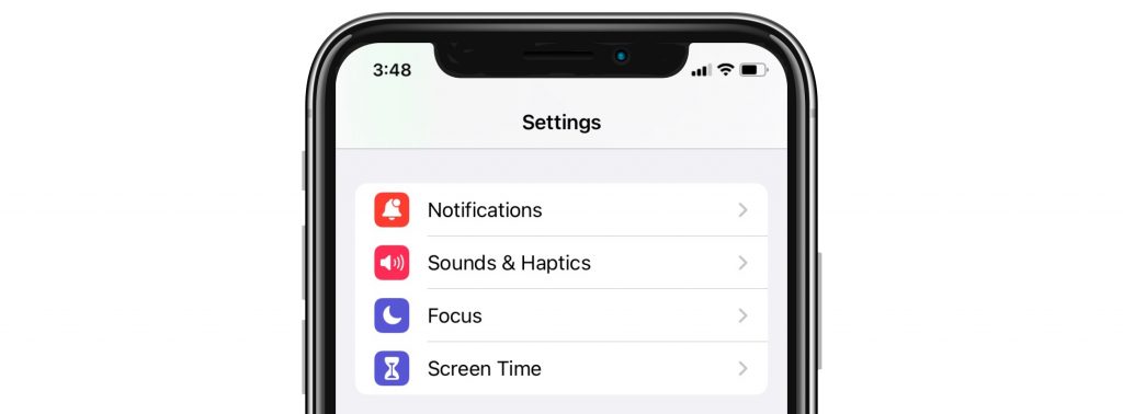 focus in settings