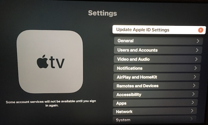 Update Apple ID Settings error