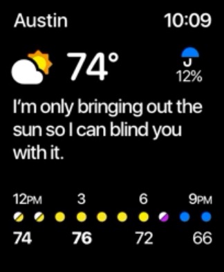 carrot weather Apple Watch