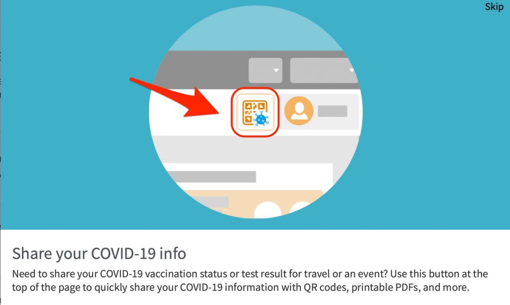 covid vaccine QR code info