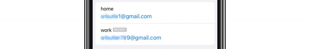 multiple email addresses. one with badge