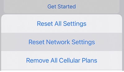 Reset Network Settings