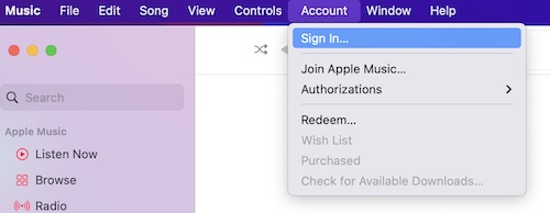 Apple Music Sign In