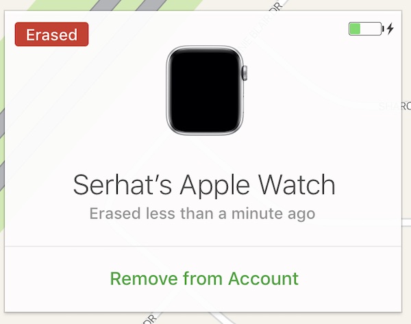 Apple Watch erased