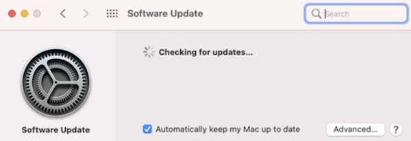 Checking for Updates error on Mac