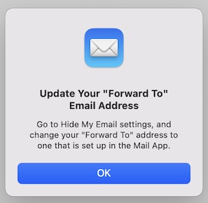 Update your Forward To Email Address