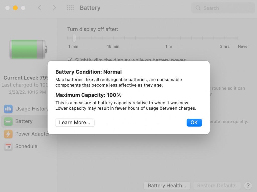 Battery health