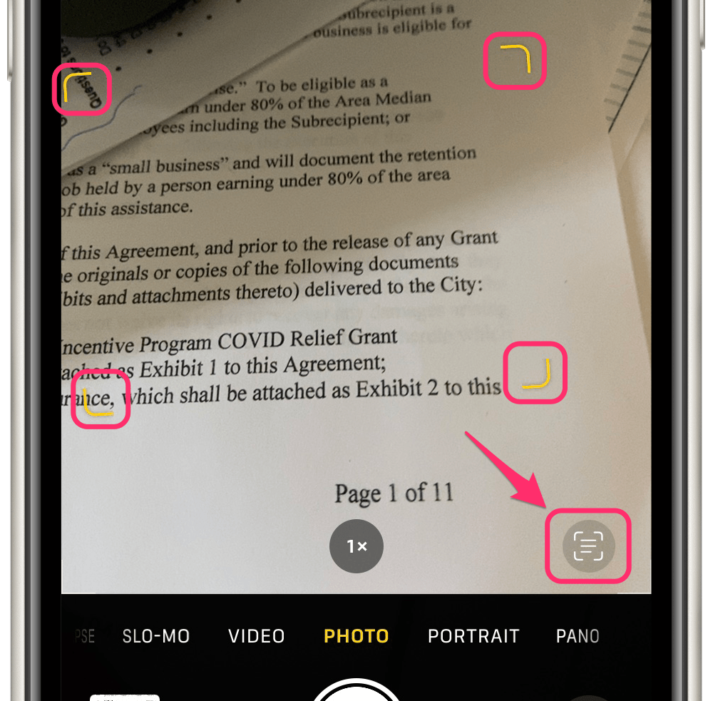 iphone copy text from camera