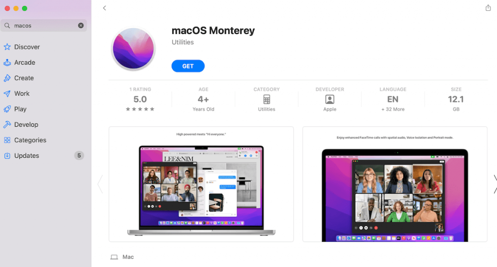 macOS App Store update