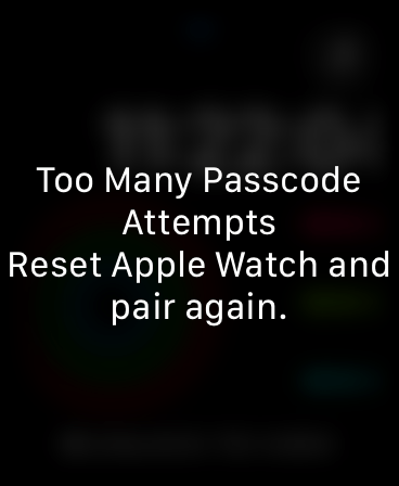 Too Many Passcode Attempts 