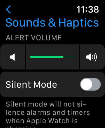Haptic volume level