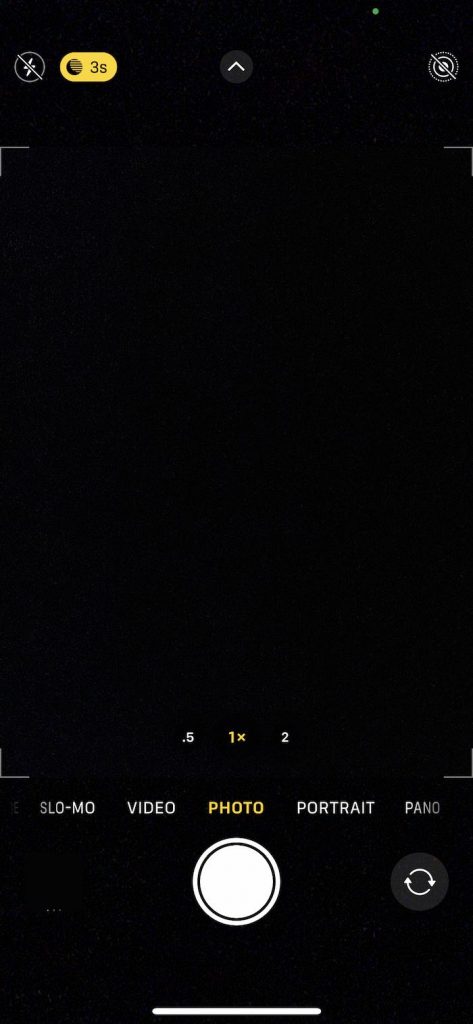 Camera showing black screen 