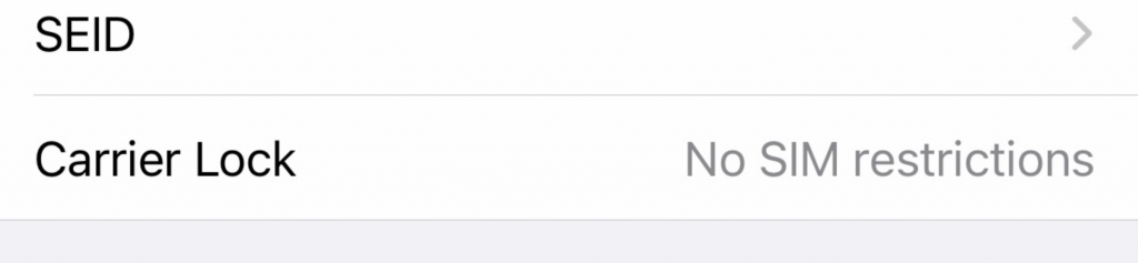 Carrier Lock Says No SIM restrictions 