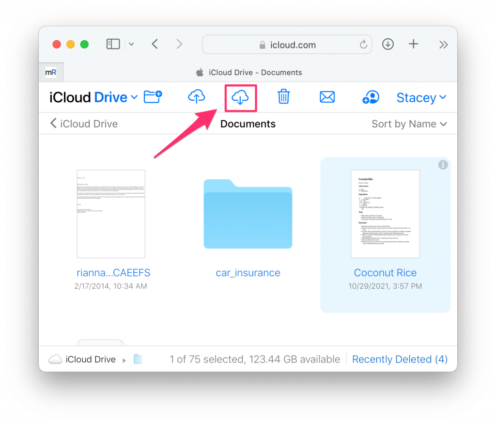 how to download folders from icloud to mac