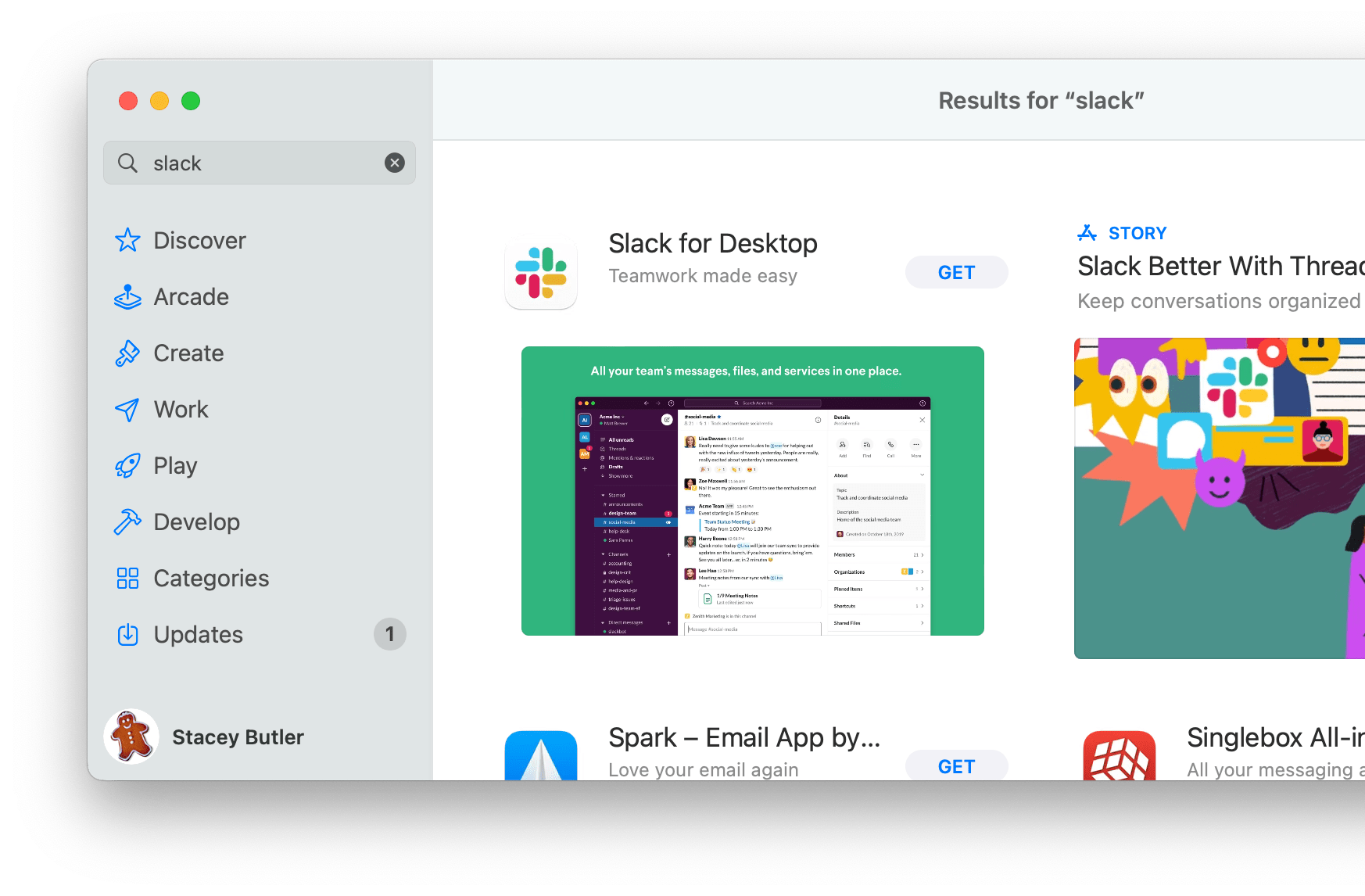 slack in the App Store