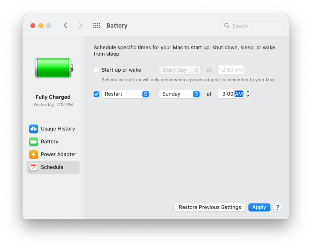 How to Schedule Your Mac to Shutdown and Reboot Automatically • macReports