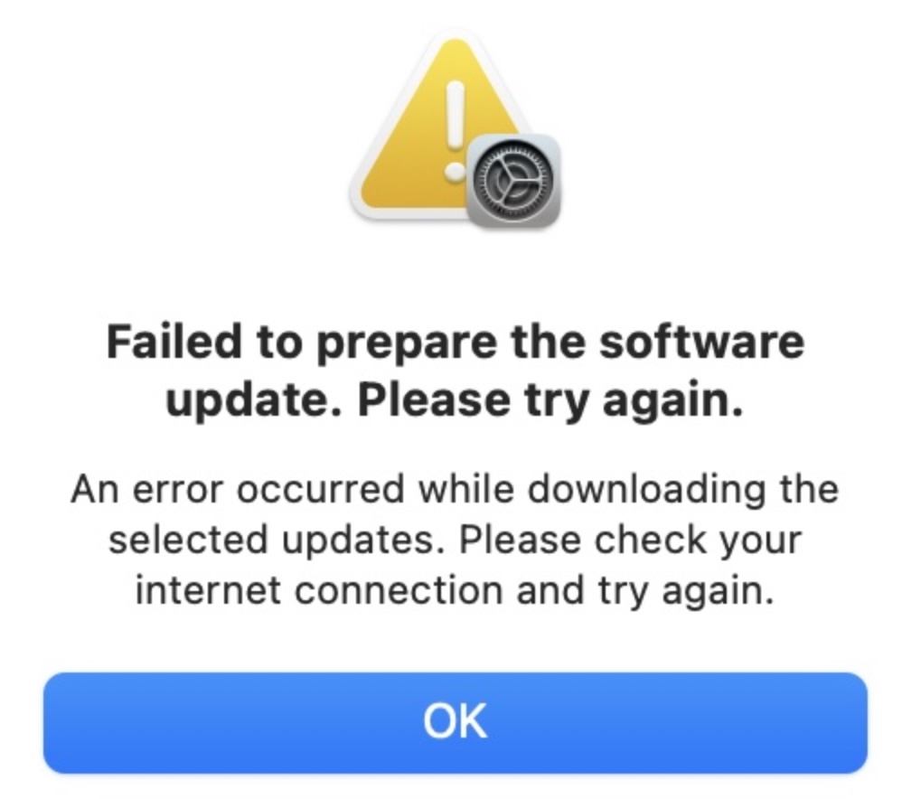 mac software update download failed