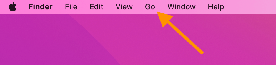 Finder Go menu