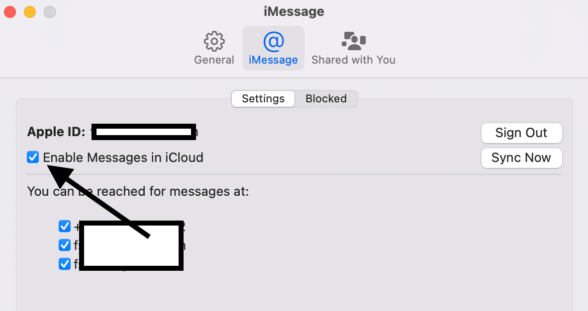 can t see messages in icloud