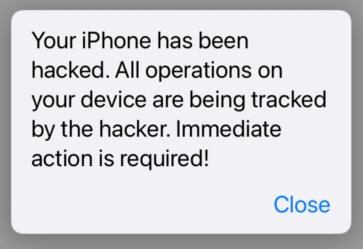 Your iPhone has been Hacked Immediate Action Needed Message How to