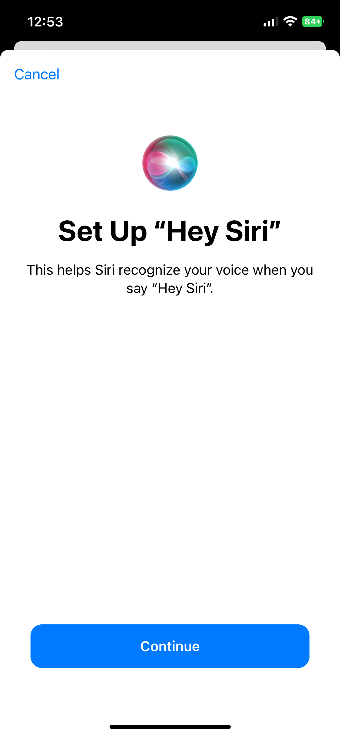 Set up Siri