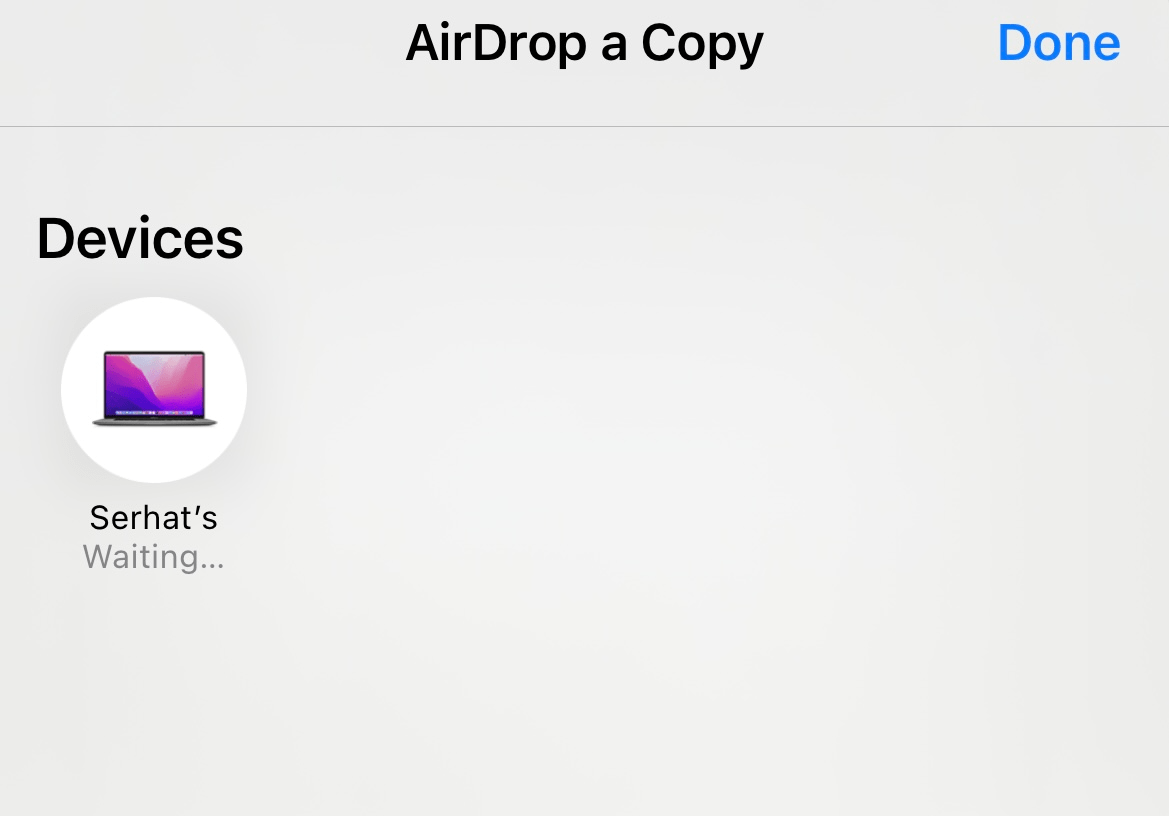 iphone airdrop waiting