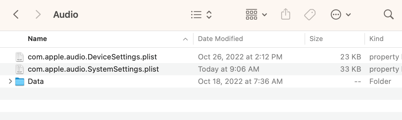 Audio Plist files