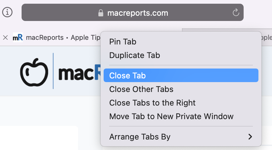 safari tabs won't close mac