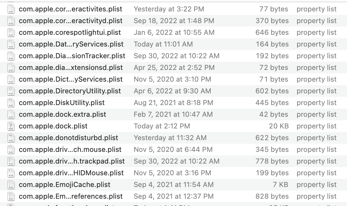 Plist files 