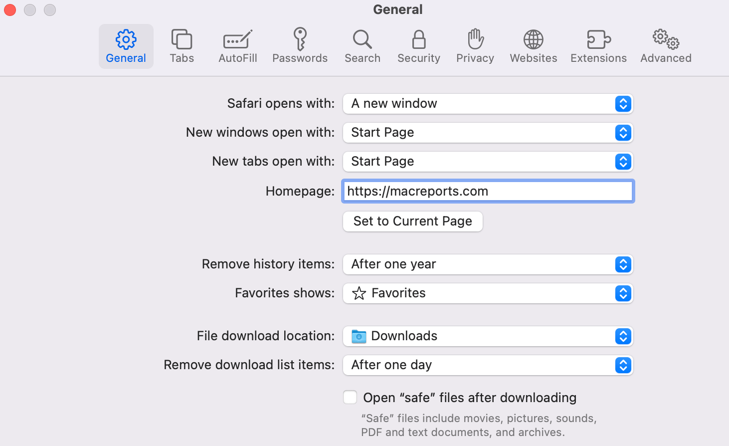 Safari downloads 