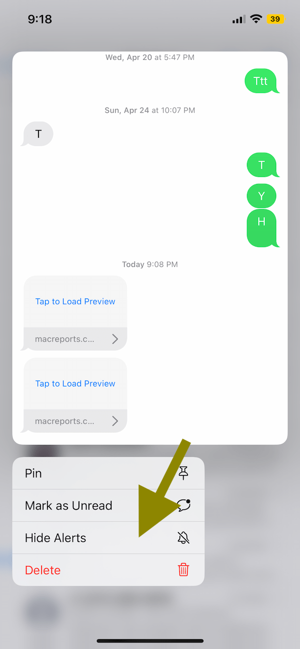 What Does Hide Alerts Mean in Messages? • macReports
