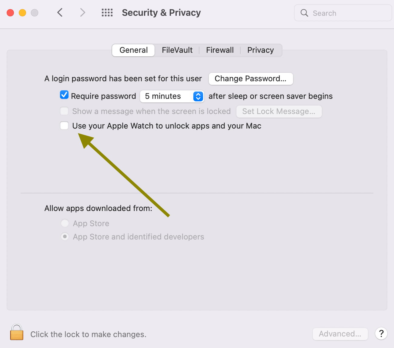 Unlock your Apple Watch setting on Mac