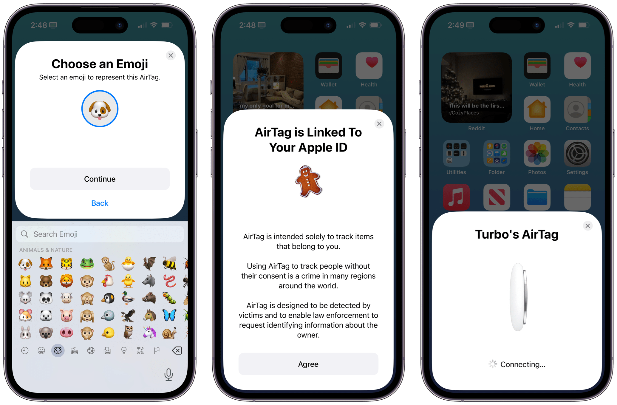 elegir emoji aceptar vincular ID de Apple