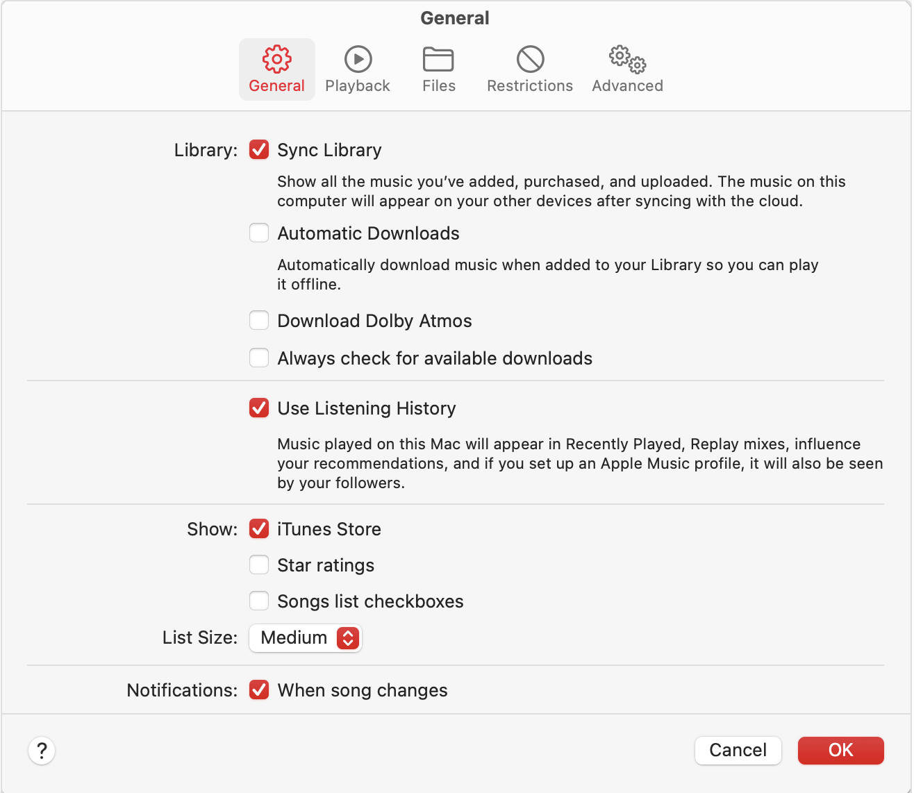 sync library on Mac