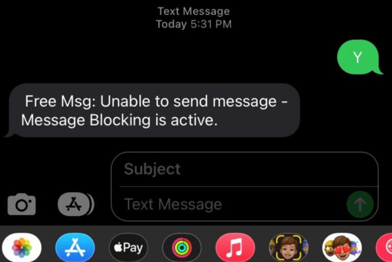Unable to Send Message – Message Blocking Is Active, How to Fix