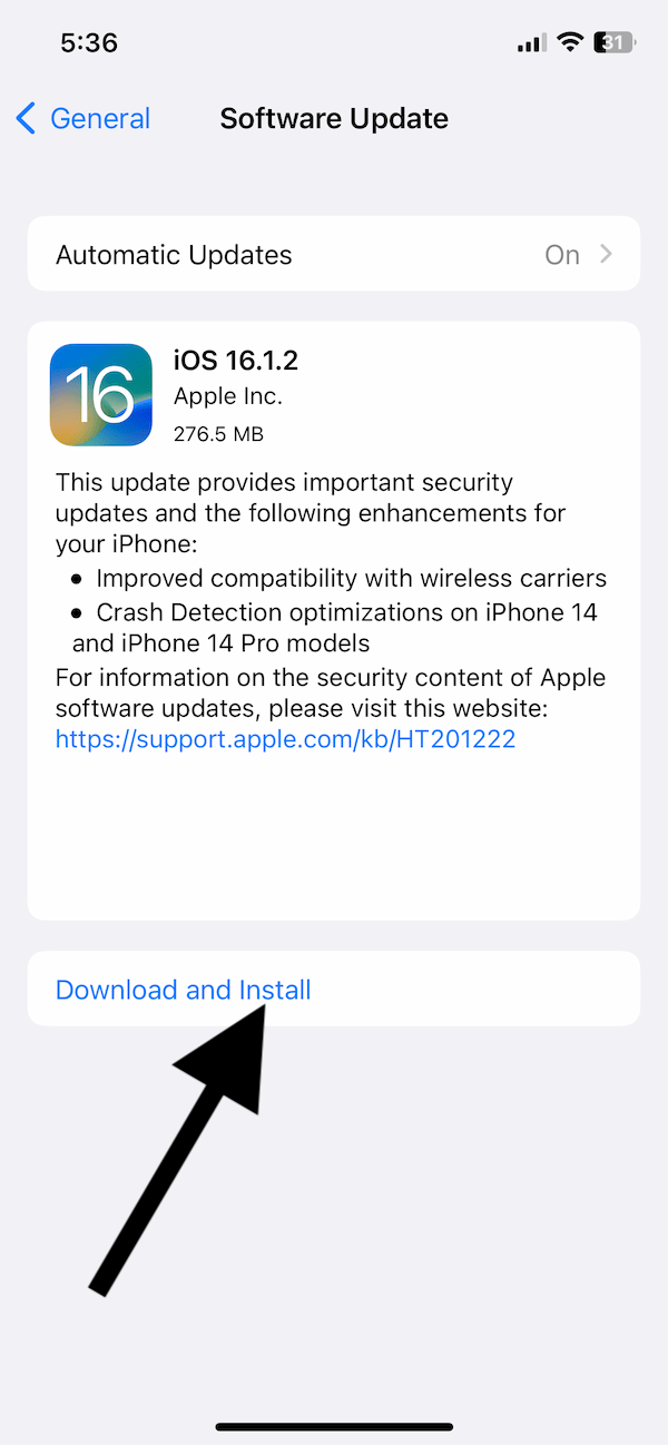 Update iOS and iPadOS