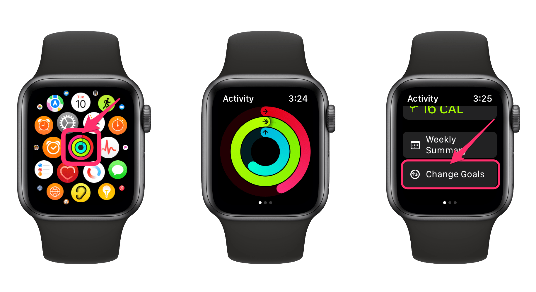 change stand goal Apple Watch