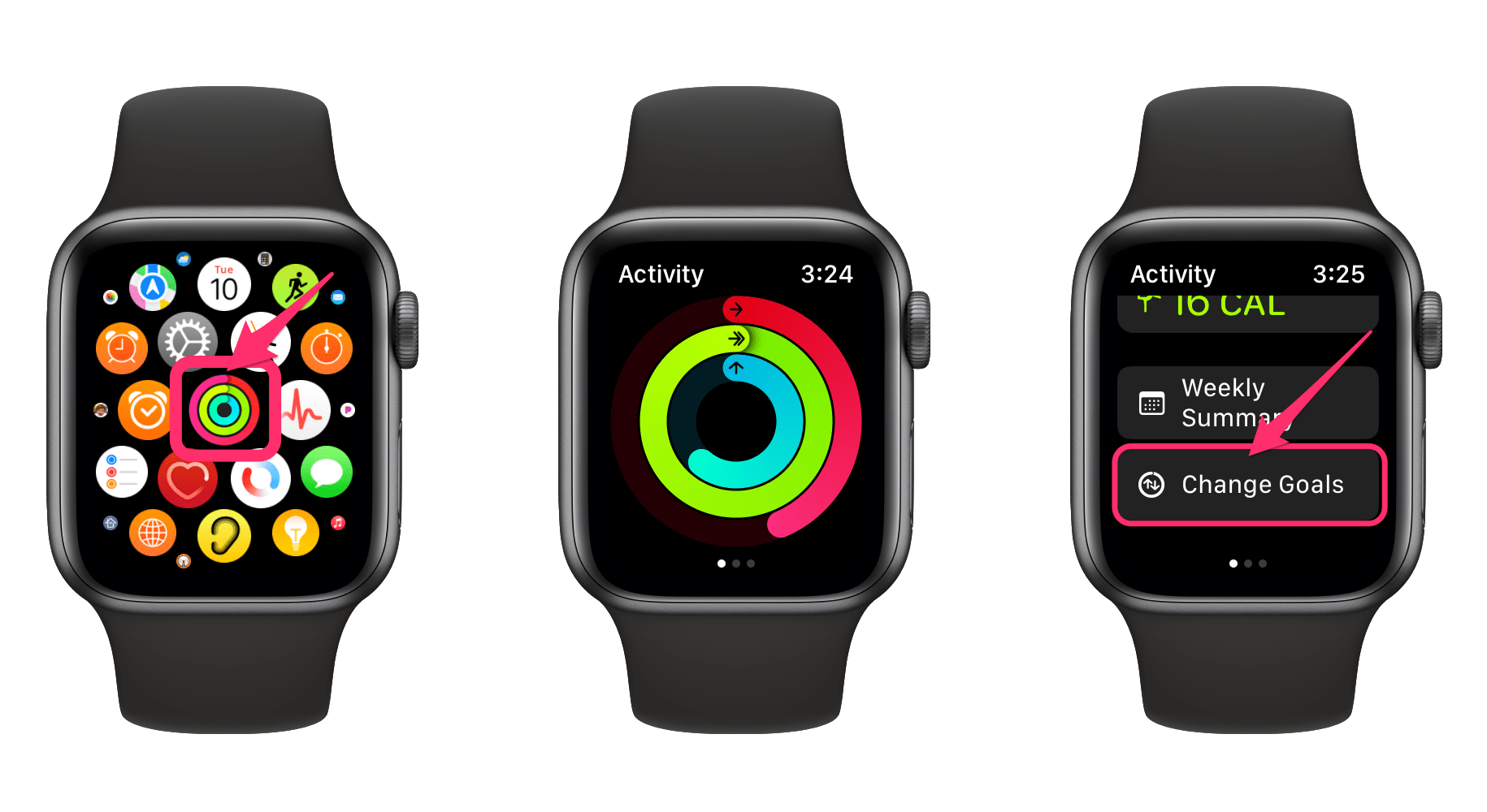 How to set new activity goals on apple online watch