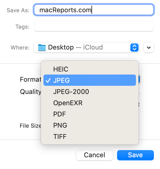 Preview File Formats