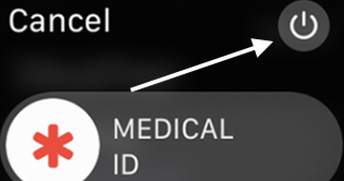 Power Button on Watch
