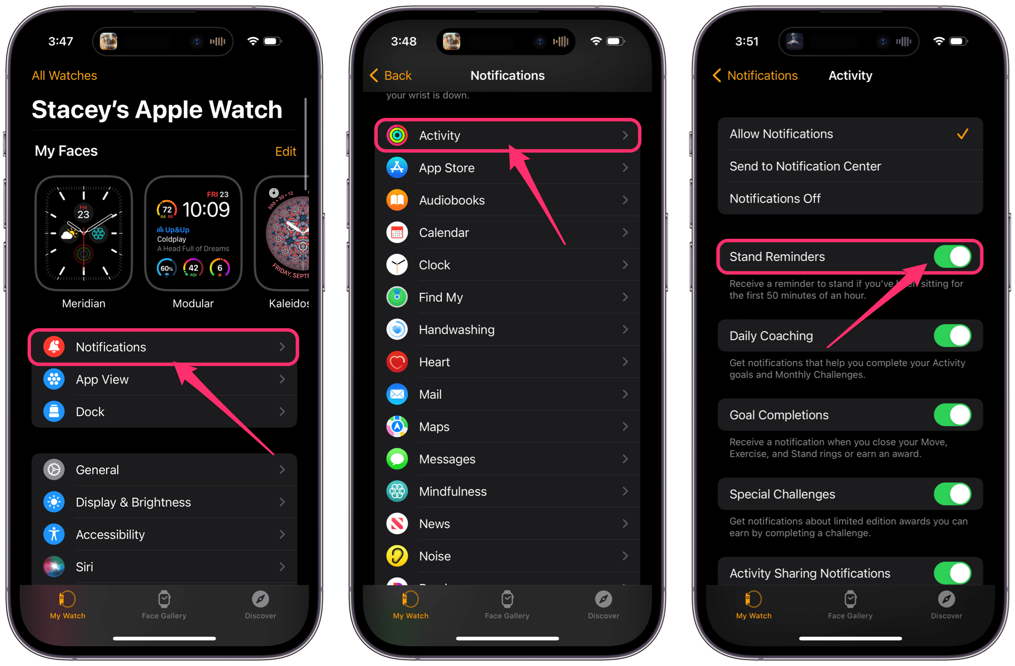 Stand reminder apple online watch