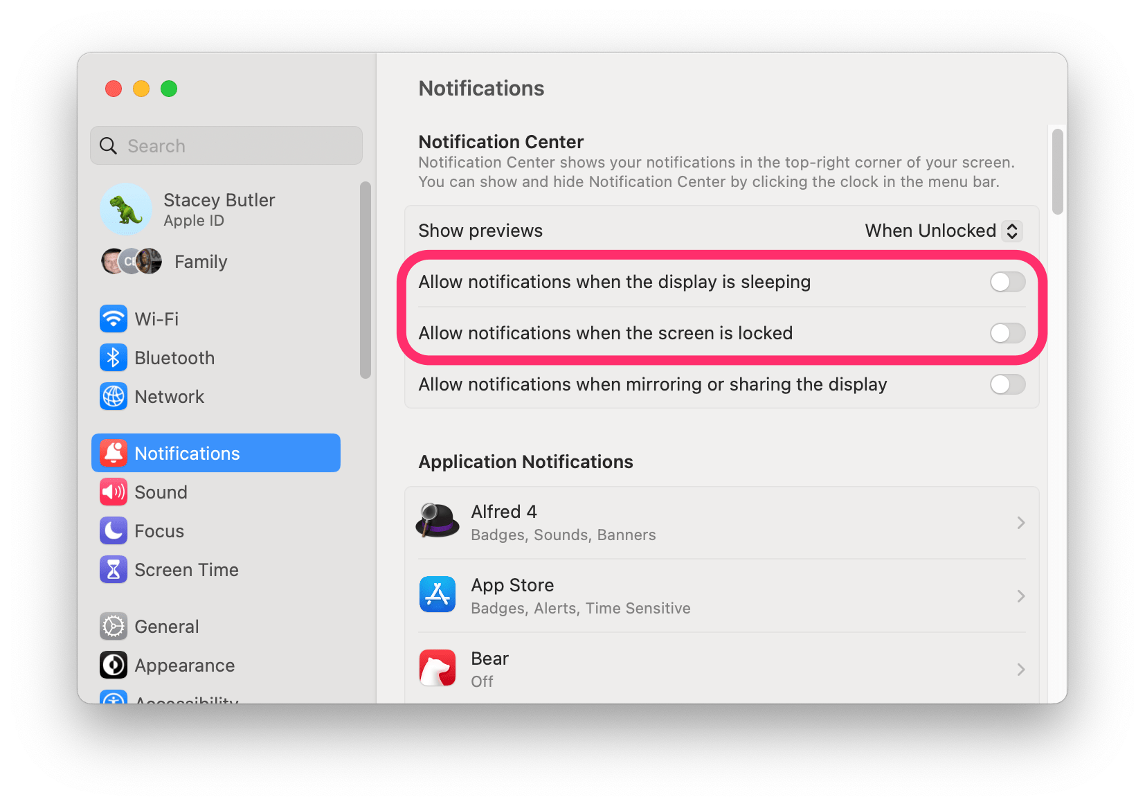 allow notifications