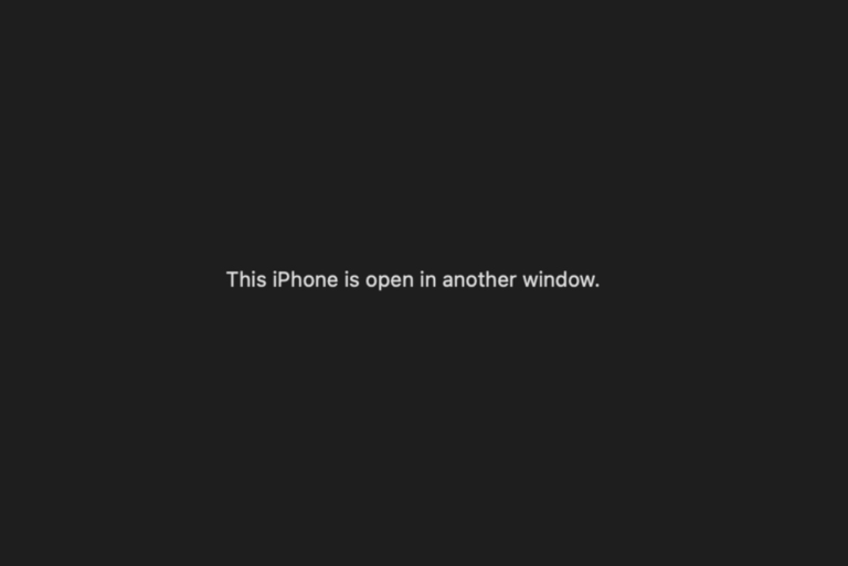 This iPhone is Open in Another Window, Fix