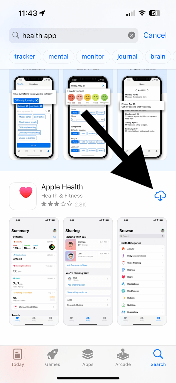 Install Health app