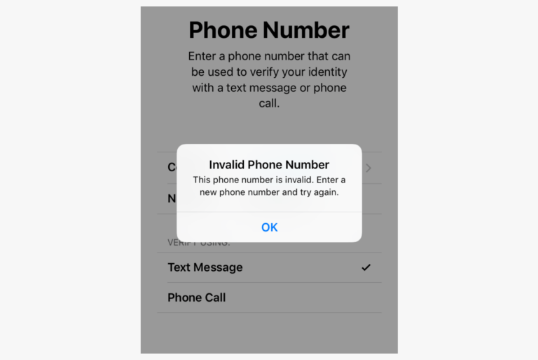Invalid Phone Number for Apple ID, Apple Pay