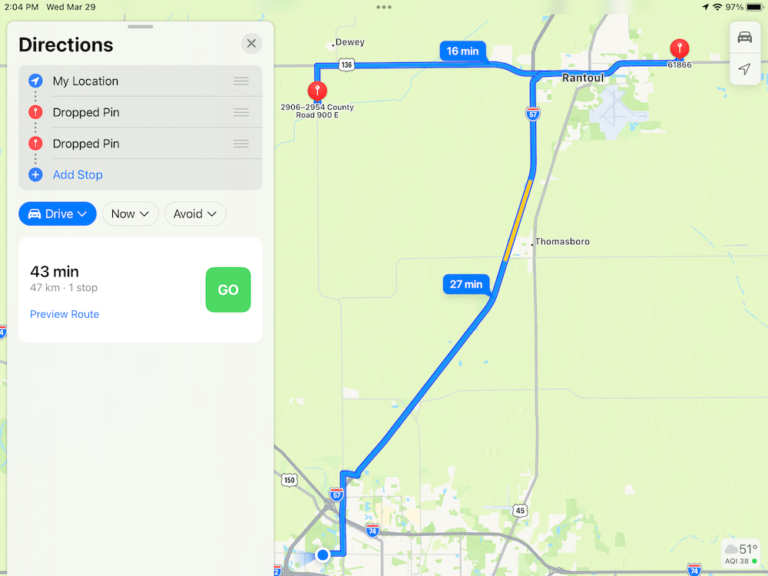 How to Measure Distance Between Points in Apple Maps